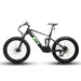 Black and Green Eunorau Fat-HS Full Suspension Fat Tire Electric Mountain Bike