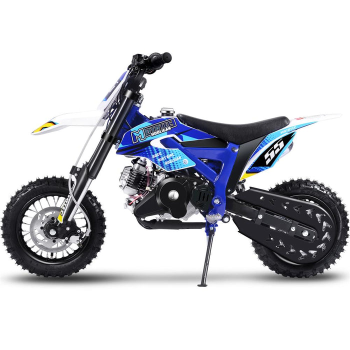 MotoTec Hooligan 60cc 4-Stroke Gas Dirt Bike Blue