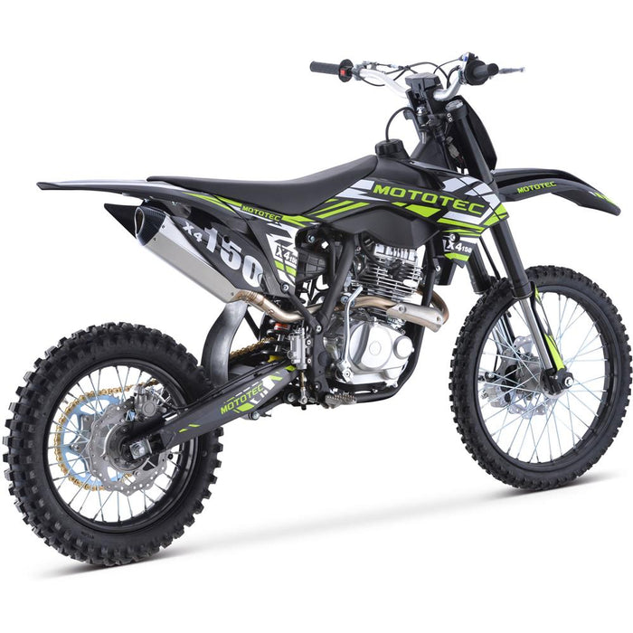MotoTec X4 150cc 4-Stroke Gas Dirt Bike Black