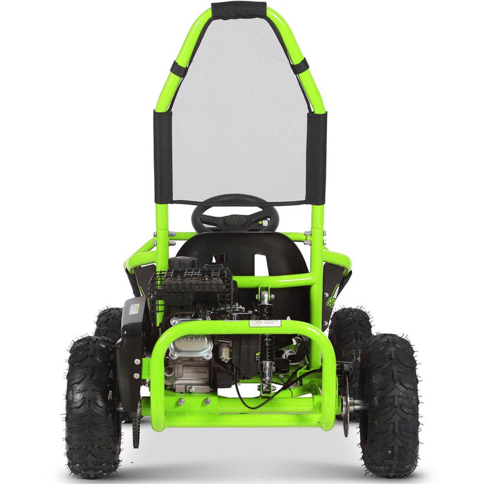 MotoTec Mud Monster Kids Gas Powered 98cc Go Kart Full Suspension Green