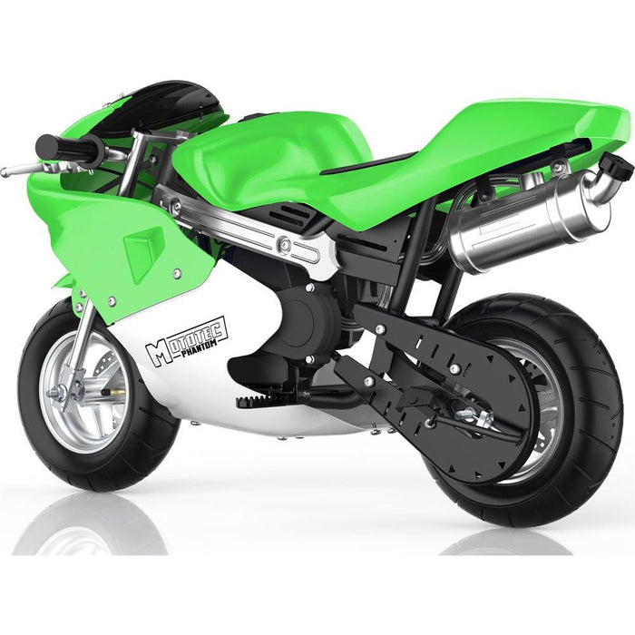 MotoTec Phantom Gas Pocket Bike 49cc 2-Stroke Green