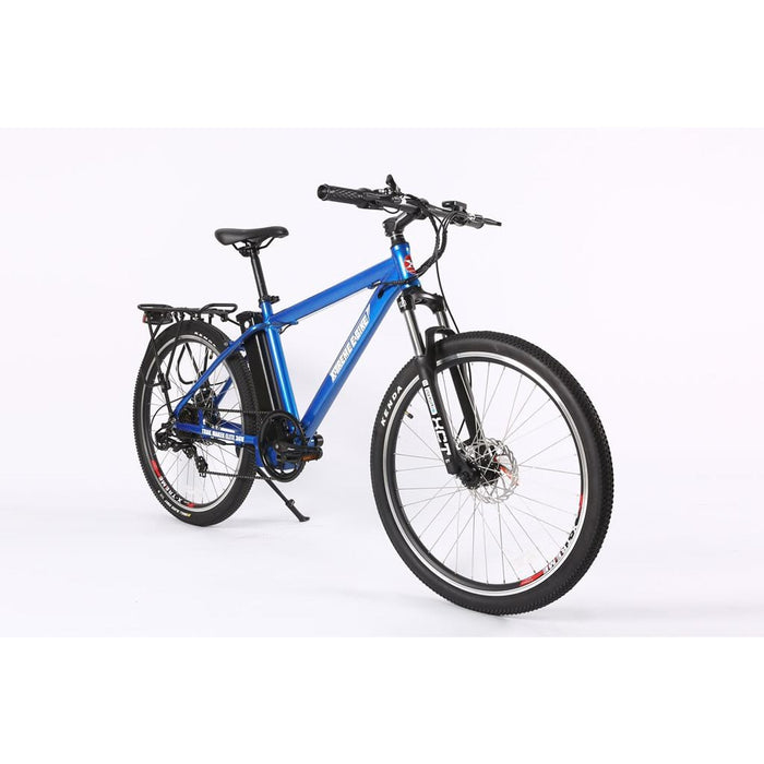 Metallic Blue X-Treme Trail Maker Elite 36V Front Suspension Electric Mountain Bike 