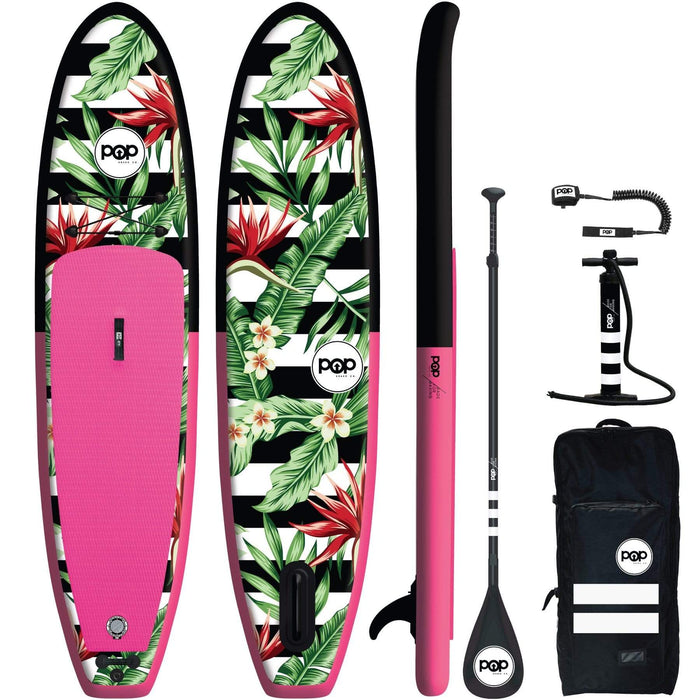 POP 10'6 Royal Hawaiian Pink/Black Inflatable Paddleboard